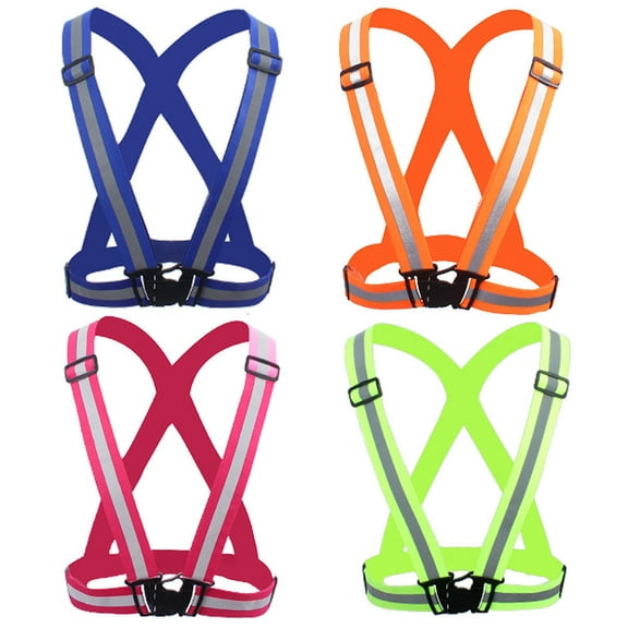 SENRISE Hi Vis Security Reflective Elastic Straps Reflective Vest Adjustable Belt High Visibility Universal
