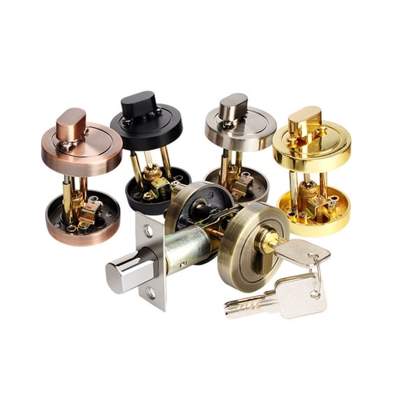 SENRISE Home Single Tongue Deadbolt Metal Door Lock Safe Anti-Pry Security Steel Color