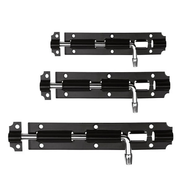SENRISE Iron Barrel Bolt Latch Spray Paint Lock for Gate Door Windows Vertical Use Home Security 4 inch