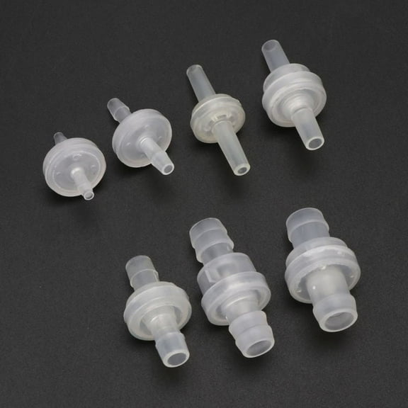 SENRISE One Way Check Valve Non Return Valve for Water Fuel Gas Liquid Air Plastic Transparent 6mm-Type B