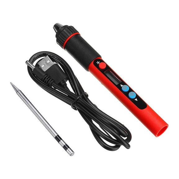 SENRISE PX-988 Internal Heating Soldering Iron with USB Charging Cable for Power Bank Recharger Black Red