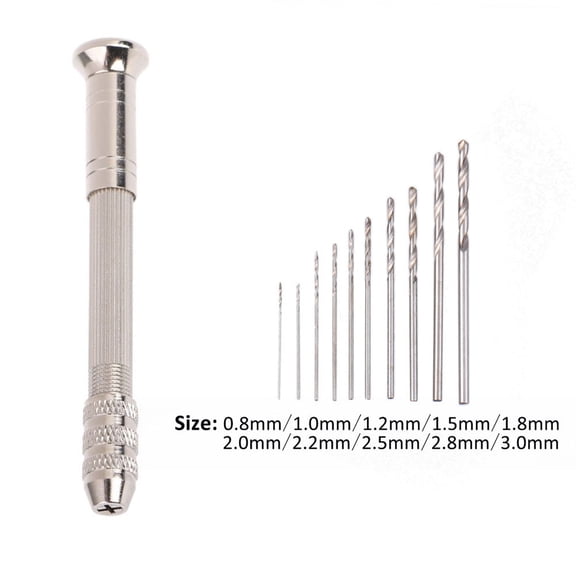SENRISE Pin Punch Set Hand Tools Mechanical Metal Holes Drill Punches Twist Drill Bit Silver