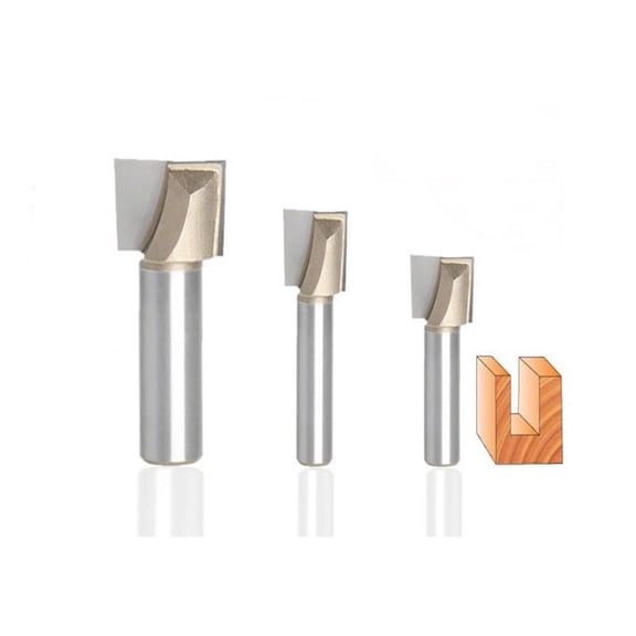 SENRISE Quality Tungsten Steel Router Bit Double Edge Cutting Woodwork Tools Silver
