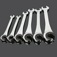 thumbnail image 1 of SENRISE Ratchet Open End Flare Nut Wrench Spanner Small Head Double Open Chrome Vanadium 8mm-19mm Choice, 1 of 4