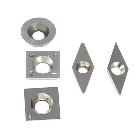 SENRISE Round Carbide Inserts Cutters Blade Wood Lathe Turning Tool Indexable Design Silver