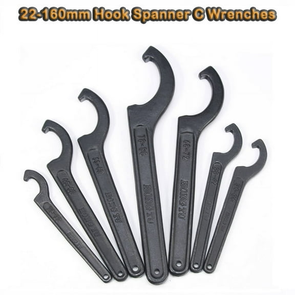 SENRISE Special Spanner Wrench for Water Meter with Hook Repair Tool Square Black 22MM-160MM