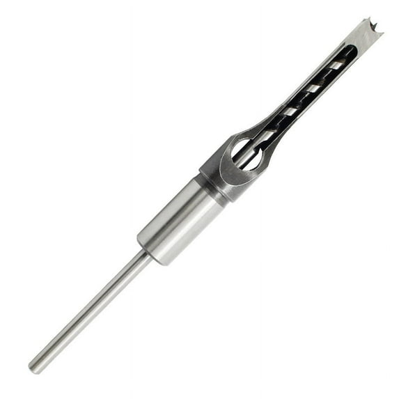 SENRISE Square Hole Opener / Twist Drill Bit for Woodworking Punching High Speed Steel Silver Black Size 6.4mm-30mm