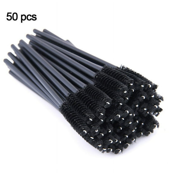 tooloflife 50Pcs/Pack Disposable Eyelash Brush Makeup Eyebrow Brush Mascara Brush