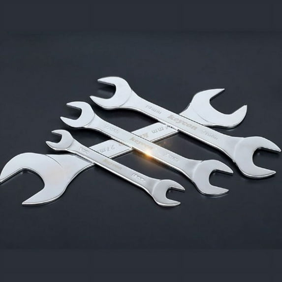 SENRISE Super Thin Double Open End Wrench Spanner Repair Repairing Maintaining Tool 24mmx27mm Silver