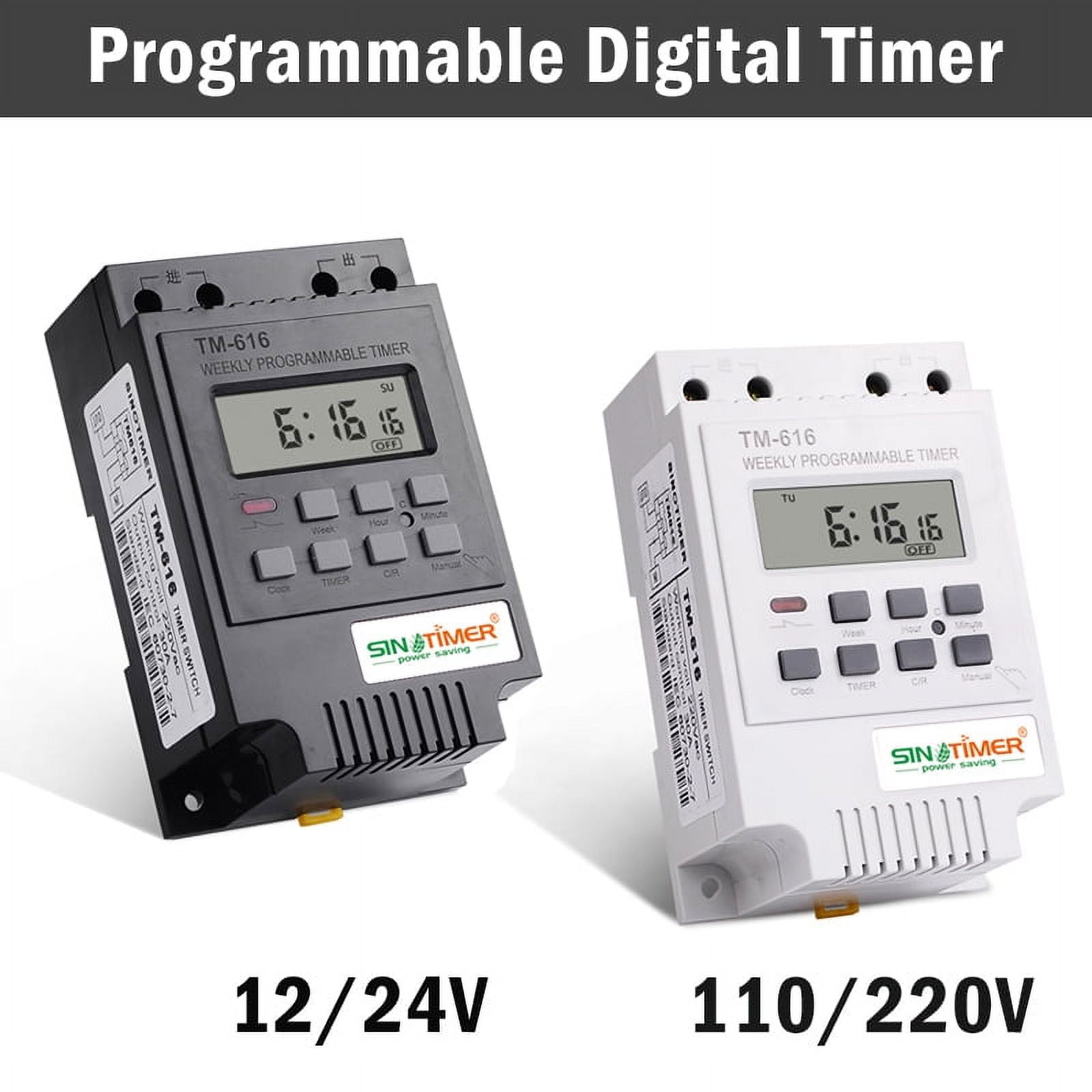 Mini 12/110/220v Lcd Digital Programmable Control Power Timer Switch Time  Relay