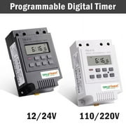 SENRISE TM616 Programmable Digital Timer Switch Time Relay Control 12-220V Black/White