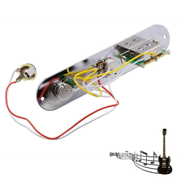 SENRISE Tele Guitar Prewired Control Plate Control Panel for Telecaster Type Guitar Silver