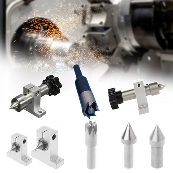 SENRISE Thimble With Seat Metal High Speed Bearing for Processing Lathe Shaft Parts Silver 8 Choices