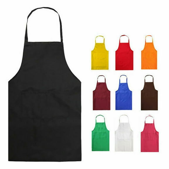 SENRISE Unisex Apron with 2 Front Pocket for Cooking BBQ Painting Gardening Kitchen Restaurant Adults