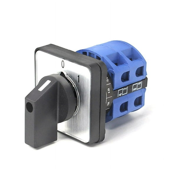 SENRISE Universal Rotary Changeover Switch 660V LW26 2/3 Position Brake Switch Blue