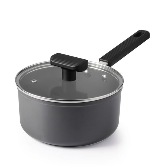 SENSARTE Ceramic Nonstick Saucepan with Lid, 2Qt Saucepan Pot with cover, Oven Safe, Anti-Scald Handle, Induction Compatible, Easy to Clean