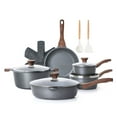 thumbnail image 1 of SENSARTE Nonstick Pots and Pans Set, 17 Pieces Granite Cookware Set Gray, Induction Compatible, Easy to Clean, 1 of 9