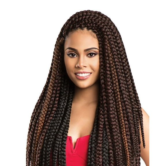 SENSATIONNEL X-PRESSION PRE-LOOPED SYNTHETIC CROCHET BRAID - 3X BOX BRAID 14" [BG]