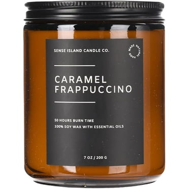SENSE ISLAND Caramel Frappuccino Coffee Scented Candle for Home Scented | Natural Soy Wax, 50 Hrs Burn Time Highly Scented House Warming Gifts