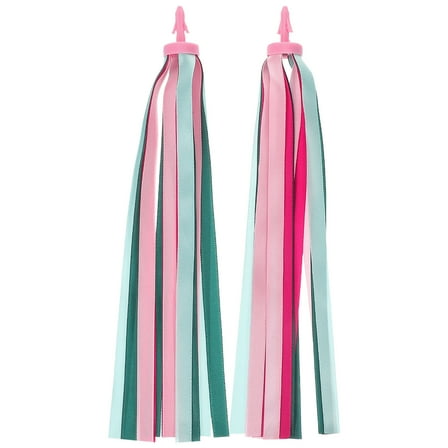 GOOHOCHY 1 Pair of Bike Handlebar Tassels Colorful Streamers for Scooters and Bicycles