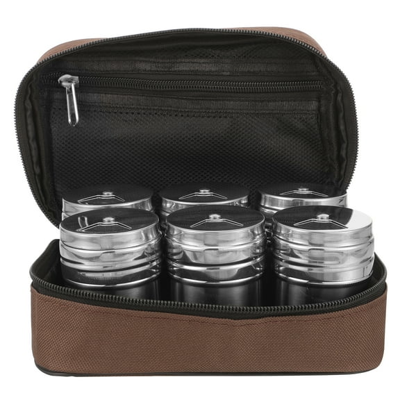 SENSETH 1 Set Stainless Steel Spice Shakers Portable Seasoning Dispenser for Barbecue