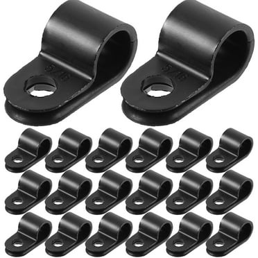 SENSETH 100pcs Rope Light Clips P-Style Mounting Cable Clamps