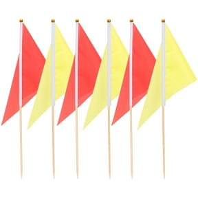 SENSETH 10-Pack Lawn Marking Flags with Triangle Stakes, Landscape and Survey Flags for Yard, Garden, and Construction Use
