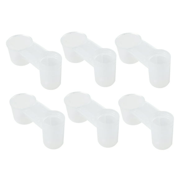 SENSETH 10pcs Plastic Water Bottle Bird Drinker Feeder Cup Chicken Pigeons Trough