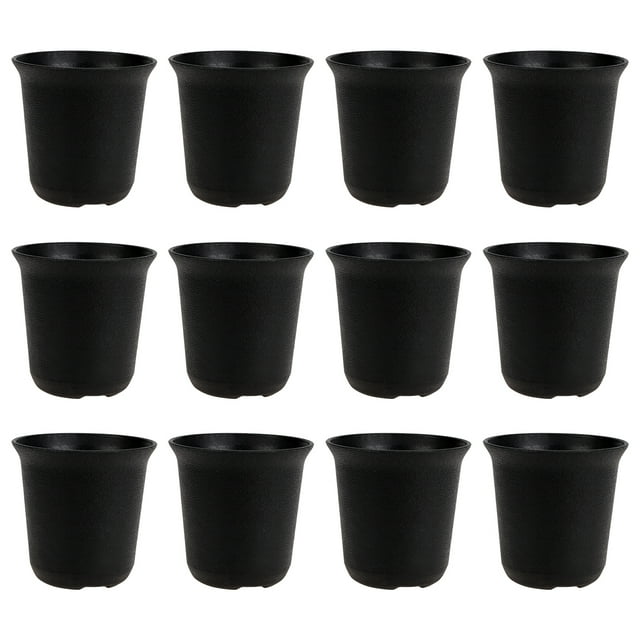 SENSETH 12 Plastic Flower Pots with Drainage Holes for Indoor Plants