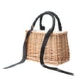thumbnail image 1 of SENSETH 1Pc Decorative Storage Basket Rattan Woven Flower Basket Weeding Gift Basket, 1 of 9