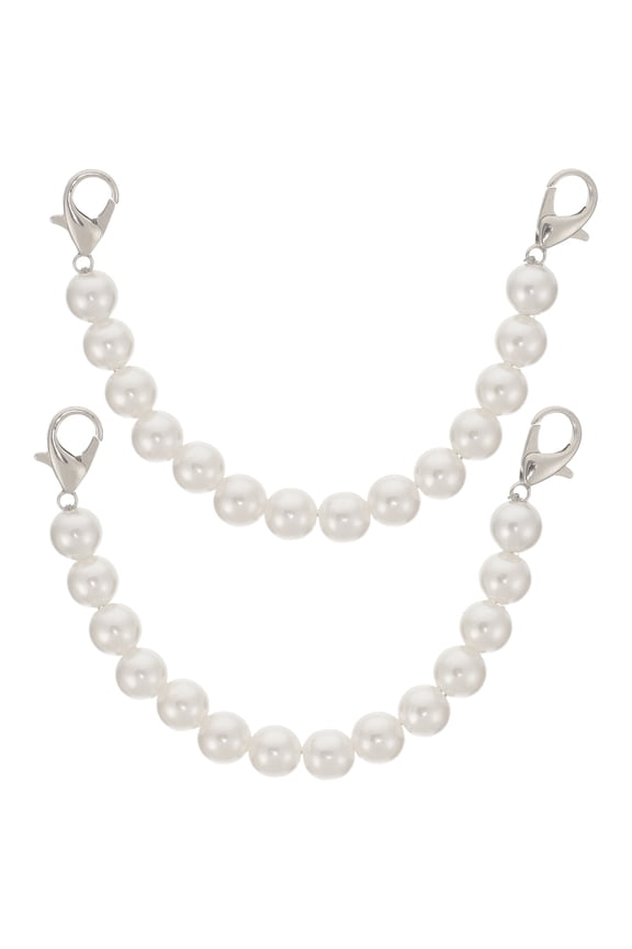 2pcs Heel Shoe Straps Women Ankle Straps Pearls Shoe Straps Heel Straps for High Heels