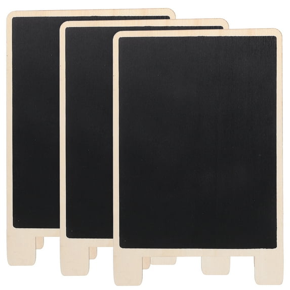SENSETH 3Pcs Cedarwood Standing Memo boards Wooden Writing Boards (Black)