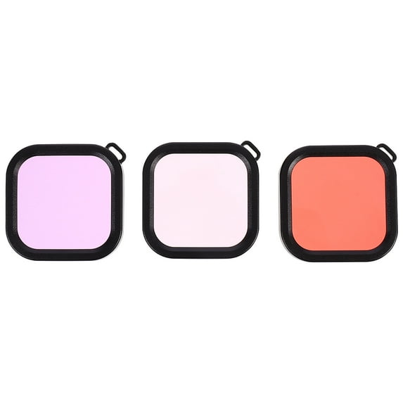 SENSETH 3pcs Camera Diving Lens Filter Photograph Waterproof Housing Case Lens Filter