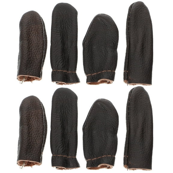 FUEENIRVA Synthetic Material Thimble Cross Stitch Finger Cover Random Color Sewing Finger Guard 4Set