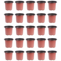 SENSETH 50pcs Nursery Pot Planter Pots Flower Container with Drainage 100mm