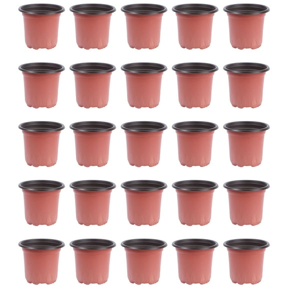 SENSETH 50pcs Nursery Pot Planter Pots Flower Container with Drainage 100mm