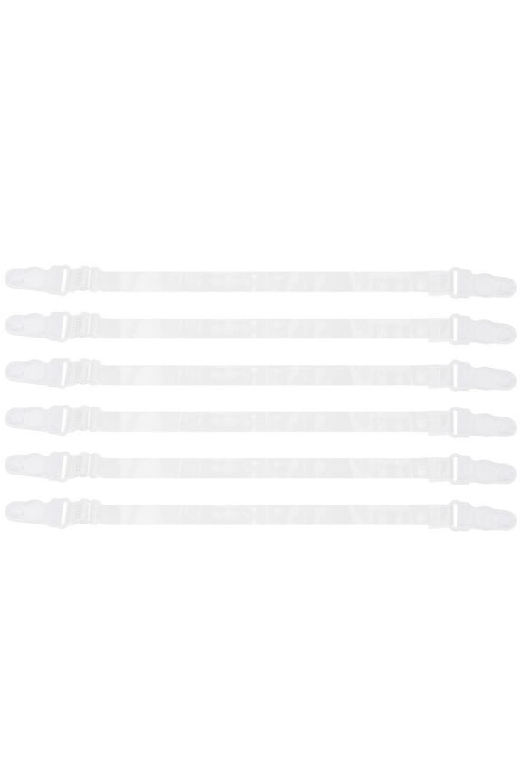 6 Pcs Transparent Bra Straps Non Adjustable Shoulder Straps Slip-Resistant Belts Women Underwear Accessories