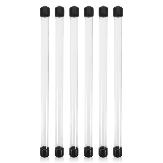 SENSETH 6 pcs Clear Storage Tubes Plastic Storage Tubes Round Storage Tubes Portable Storage Tubes with Lids