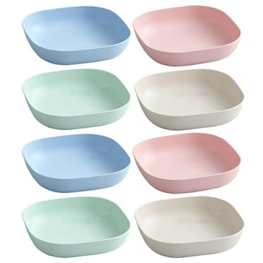 SENSETH Cabilock 8pcs Wheat Straw Snack Bowls & Plates