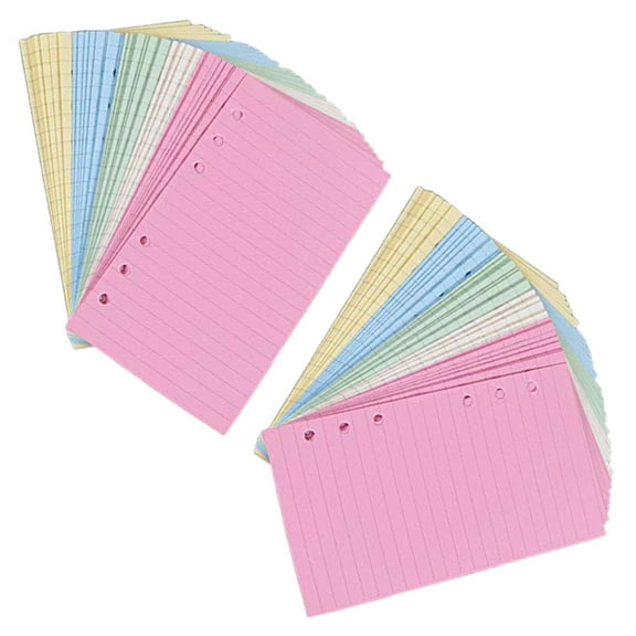 SENSETH Colorful Loose Leaf Paper for A6 6-Ring Binders - 100 Pages