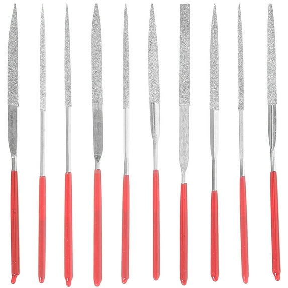 FUEENIRVA Small File Red Steel 1Set 5.5X0.1in