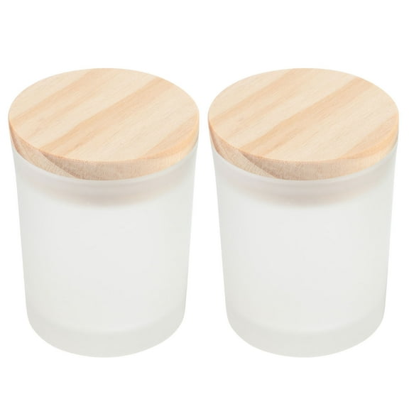 SENSETH Food Containers Glass Candle Jars with Bamboo Lids for Candles and Storage