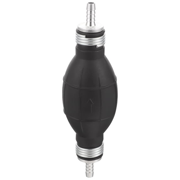 SENSETH Fuel Pump Rubber Aluminum Hand Fuel Pump Line Hand Primer Bulb All Fuels For Car Boat Marine Outboard Black (6mm)