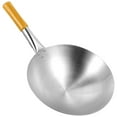 SENSETH Stainless Steel Wok Pan for Gas/Electric Stove