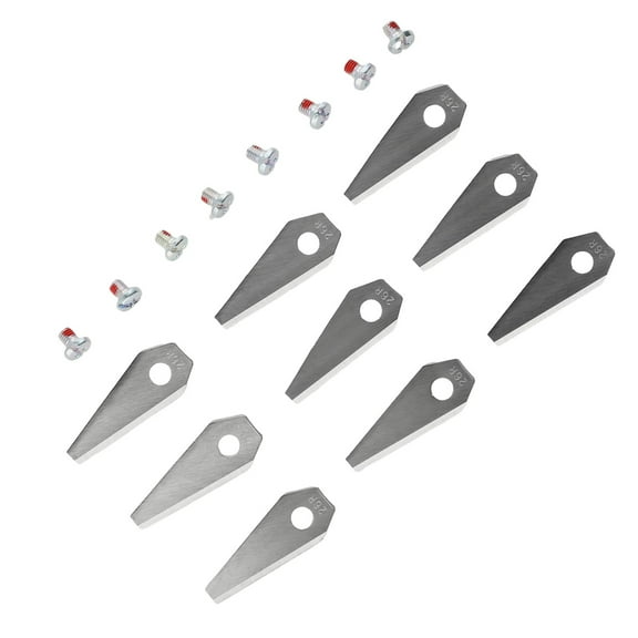 SENSHENGXIN 9/18Pcs Stainless Steel Replacement Knifes Blades for Bosch Indego Robotic Lawn Mower Brush Cutter Trimmer Blades with Screws 9Pcs Sliver