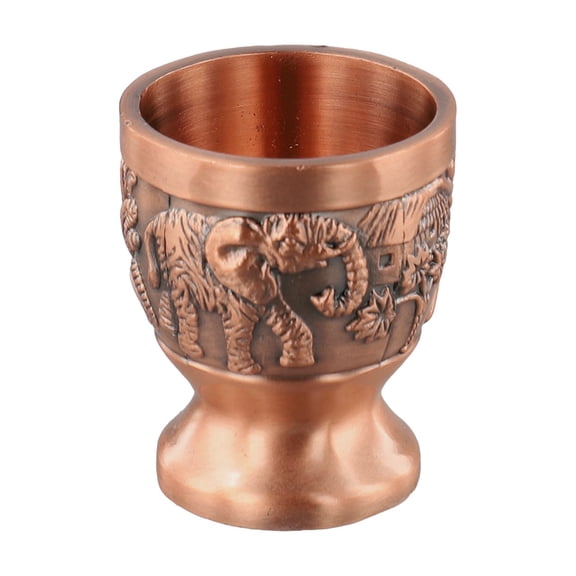 SENSHENGXIN Vintage Zinc Alloy Sake Cup: Elegant Metal Mugs for Tea, Wine,Sake & More! Red