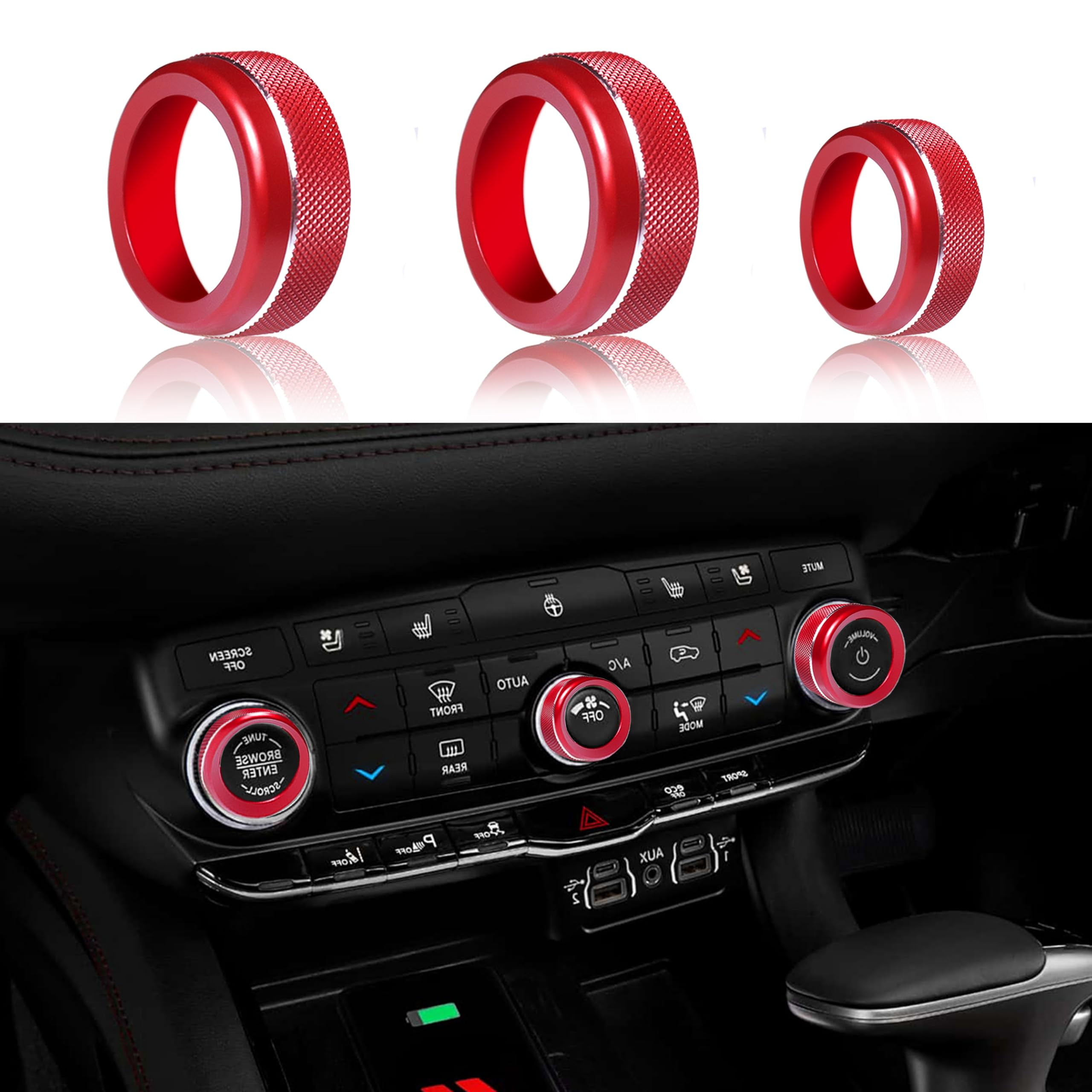 ZASCHMOY 14 Stuks Airconditioning Knop Cover Trim Voor Xf 2012-2015