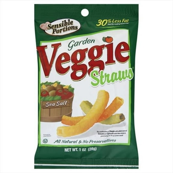SENSIBLE PORTIONS STRAW VEGGIE LGHTLY SATLD-1 OZ -Pack of 24