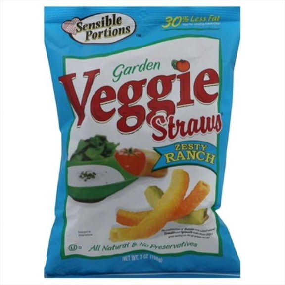 SENSIBLE PORTIONS STRAW VEGGIE RANCH-7 OZ -Pack of 12