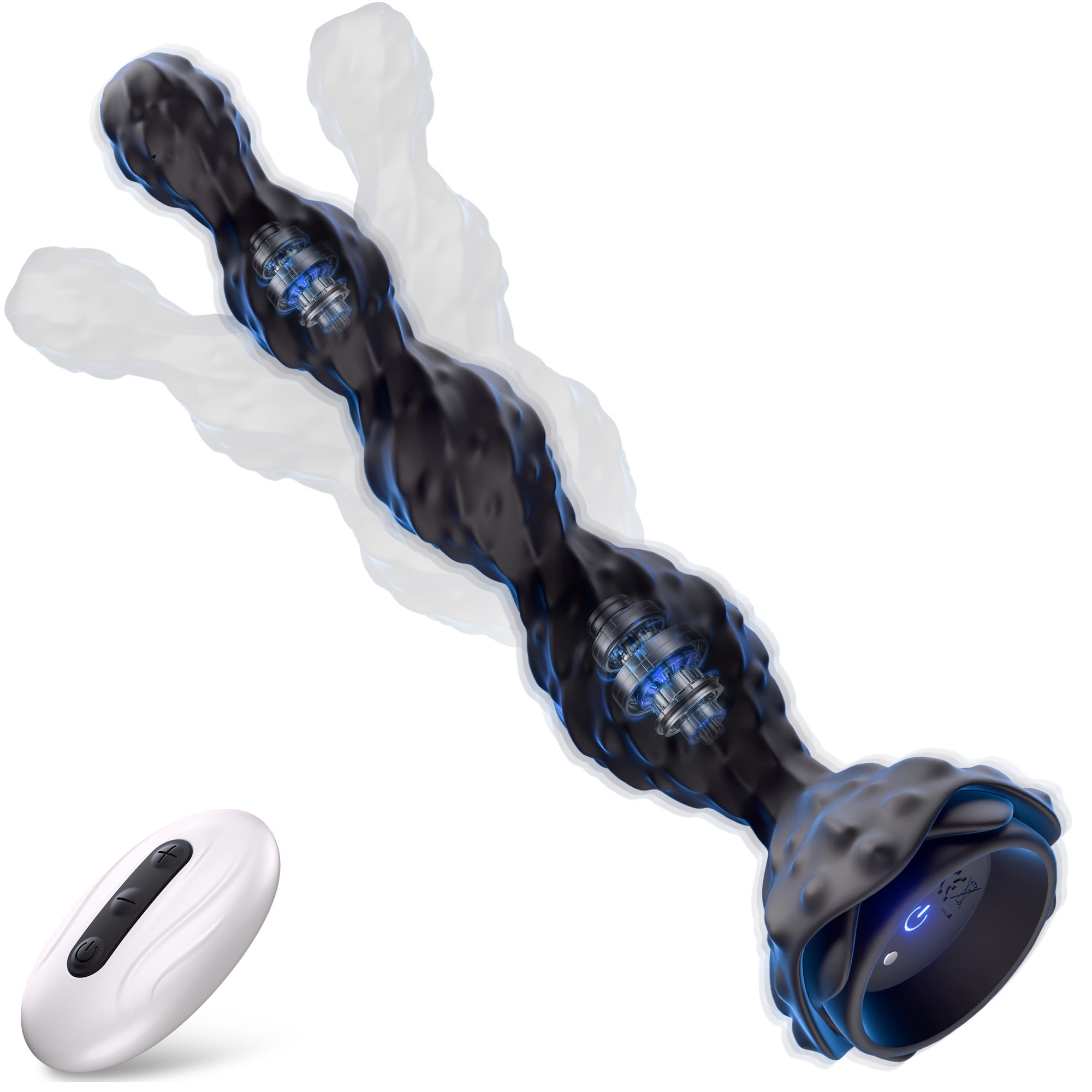 remote vibrating anal beads b-Vibe Triplet Silicone Remote Control Vibrating Anal Beads main image 1